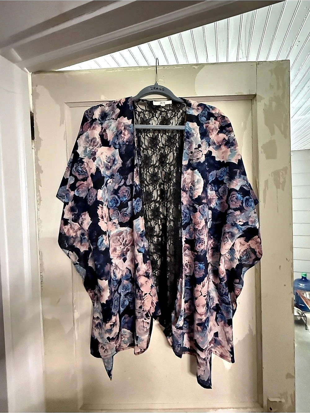 Jack by BB Dakota Floral Kimono in Blue & Pink